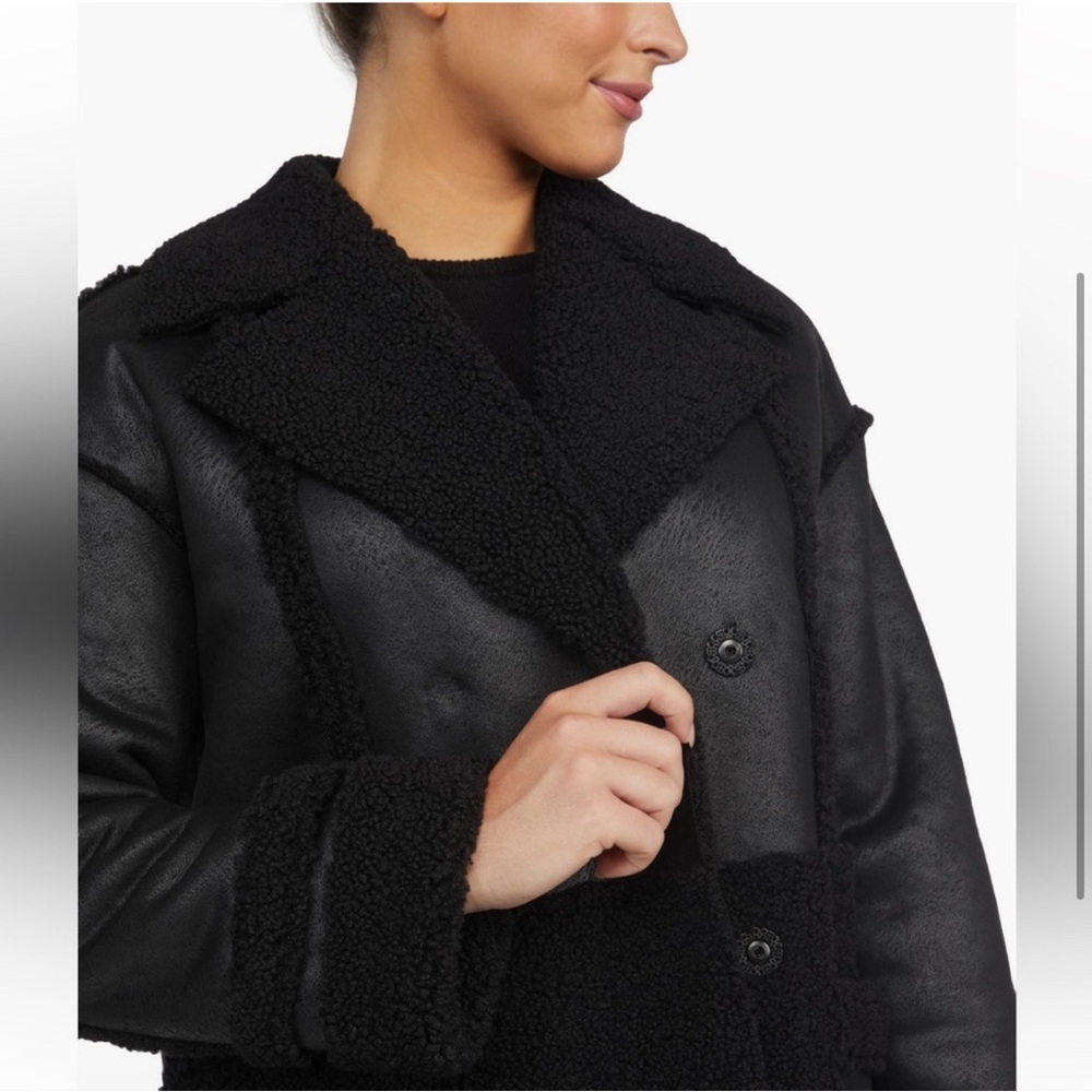 Badgley Mischka Black Leather Jacket - Picture 3 of 5